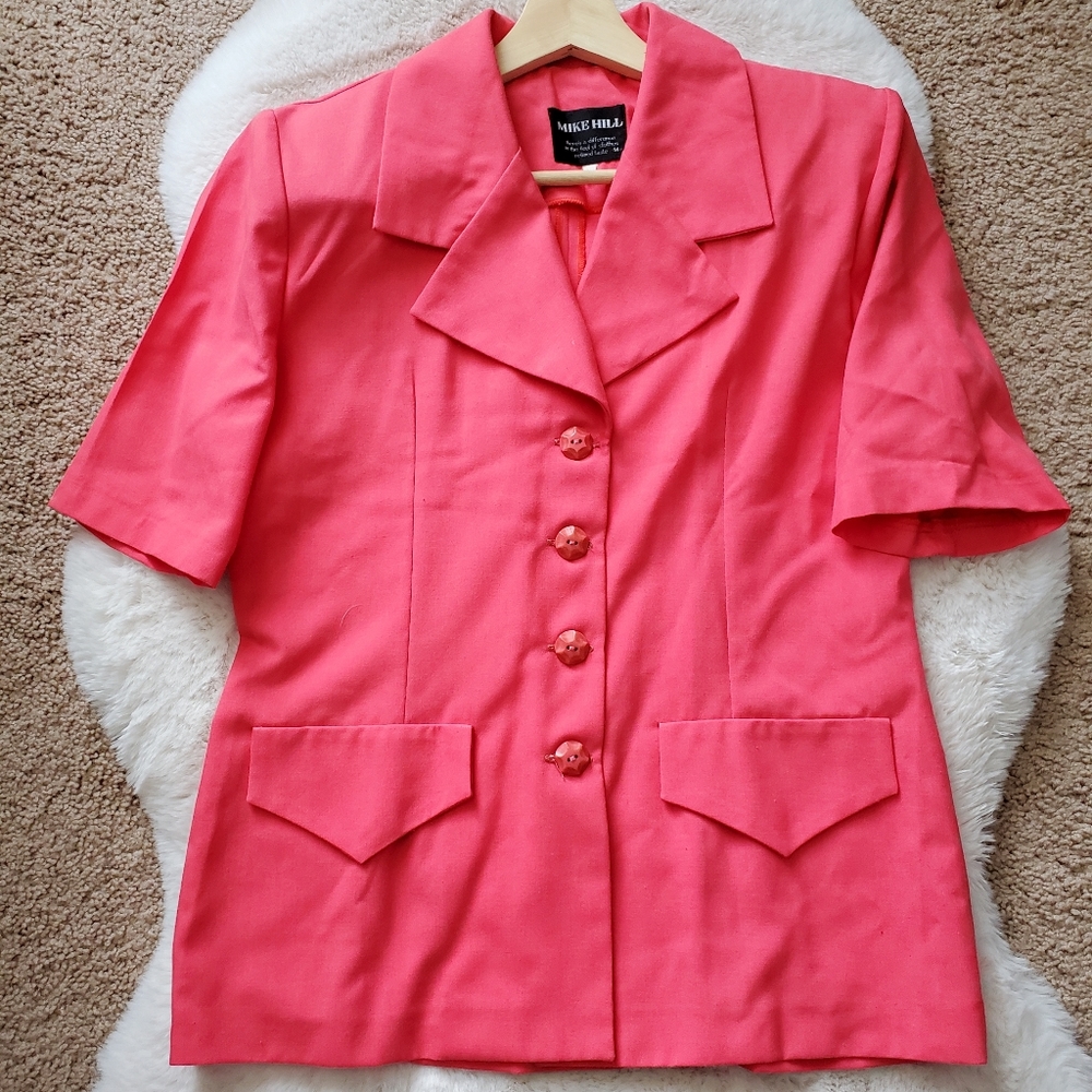 VTG Pink Skirt Suit with Blazer - Picture 3 of 6